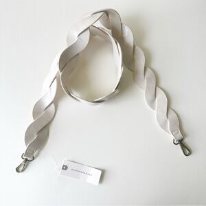 Anthropologie NWT White Interlace Woven Shoulder Bag Strap